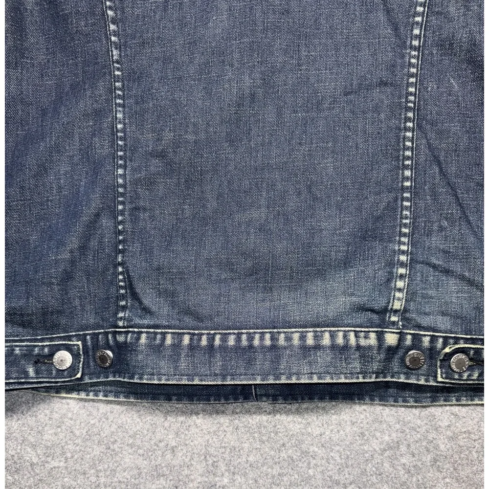 Banana Republic Fremont Denim Trucker Jean Jacket Mens Large Dark Wash Retro